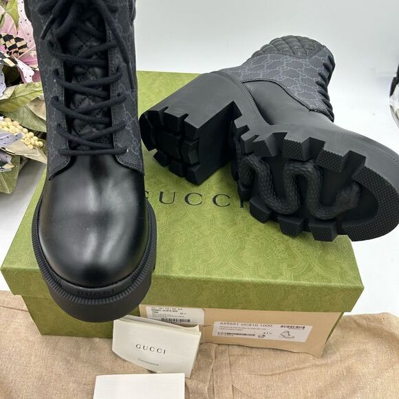 Women’s Gucci GG Supreme monogram boots size 11.5 fits smaller made in Italy - Picture 10 of 10